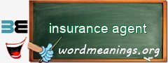 WordMeaning blackboard for insurance agent